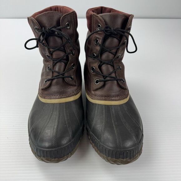 Sorel Men’s Waterproof Duck Boots Brown Leather Rubber Size 12 NM1704-259 - Picture 9 of 15